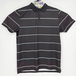 Cinch Shirt Mens Medium Polo Short Sleeve Casual‎ Preppy Western Striped Black